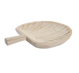 CENTRO MESA PAULOWNIA 39X32X4 HOJA NATURAL MARRON