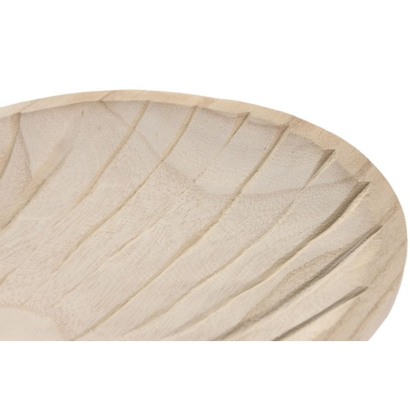 CENTRO MESA PAULOWNIA 39X32X4 HOJA NATURAL MARRON