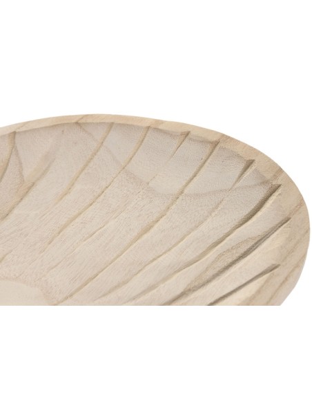 CENTRO MESA PAULOWNIA 39X32X4 HOJA NATURAL MARRON