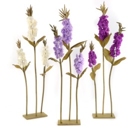 GRUPO DE FLORES  JACINTO 3 MIX CON BASE DE HIERRO 140/110/88