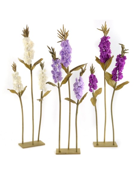 GRUPO DE FLORES  JACINTO 3 MIX CON BASE DE HIERRO 140/110/88