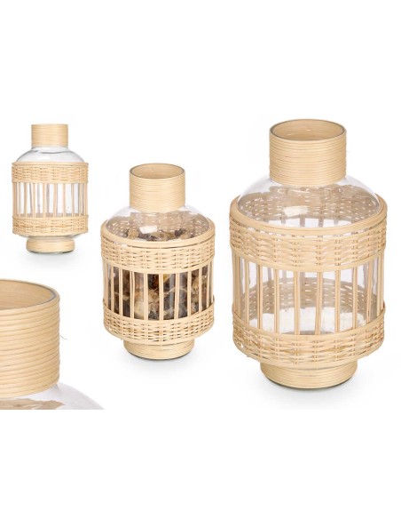 BOTELLA VIDRIO RATTAN