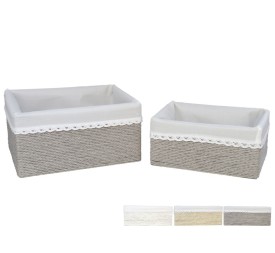 SET 2 CESTAS AZKAR RECTAN. 3 SURT. 28x21x14CM 24x1