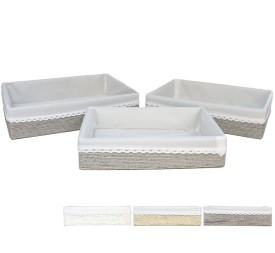 SET 3 CESTAS AZKAR RECTAN. 3 SURT. 42x31x10CM