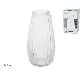 FLORERO STONE ESTRIADO 19 CM