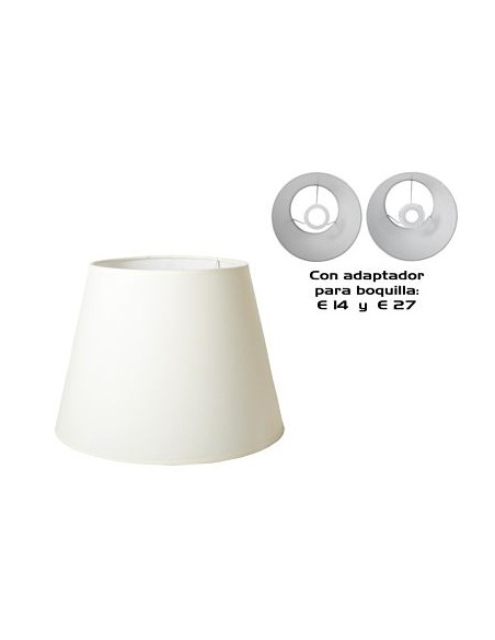 PANTALLA CONICA 25CM C/ADAPTADOR E14/E27