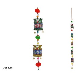 COLGANTE CAMPANAS BUHO 79CM