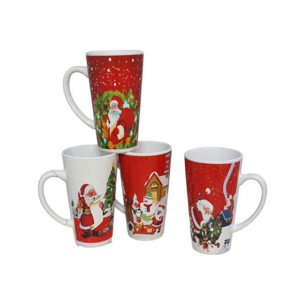 TAZA MUG CERAMICA SANTA XMAS 450ML 4STD