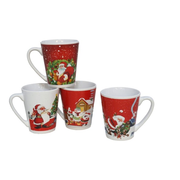 TAZA MUG CERAMICA SANTA XMAS 350ML 4STD