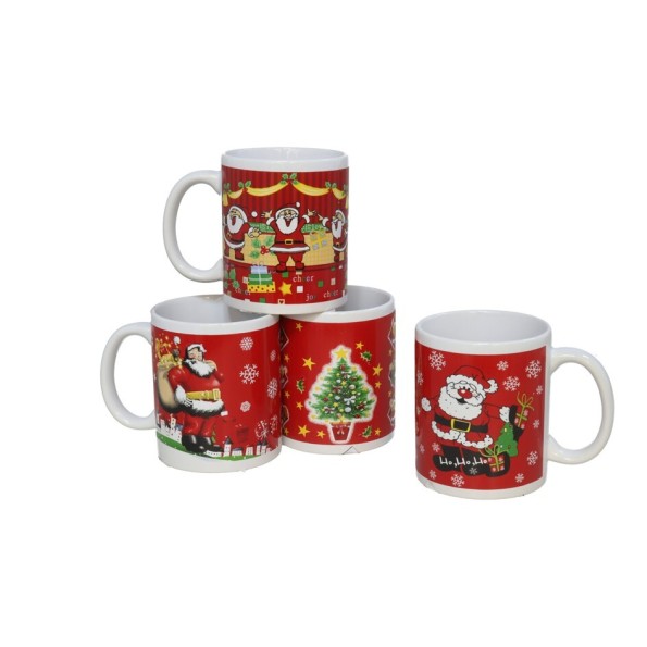 TAZA MUG CERAMICA SANTA CLAUS 330ML 4STD