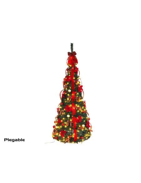 ARBOL NAVIDAD CON CINTA Y 100 LED 60X150CM