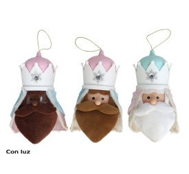 COLGANTE REY MAGO 10X7X15CM CANDY COLOR 3STD