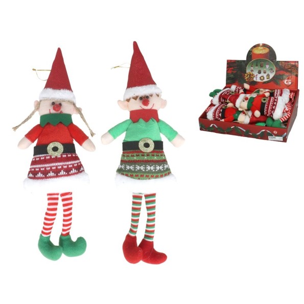 ELFO COLGANTE GORRO XMAS DECO 35 CM