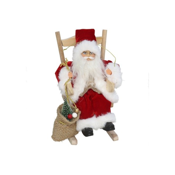 SANTA SENTADO EN MECEDORA 20 CM