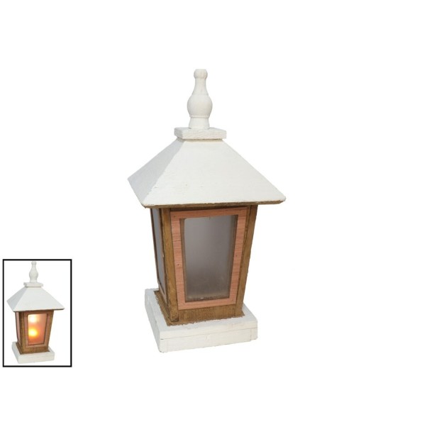 FAROL MADERA 23 LED 37CM NATURE