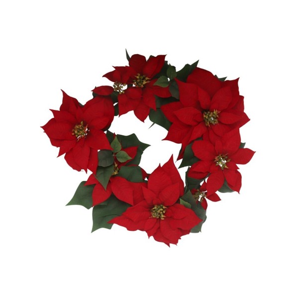 CORONA POINSETTIA 56CM (ROJA)