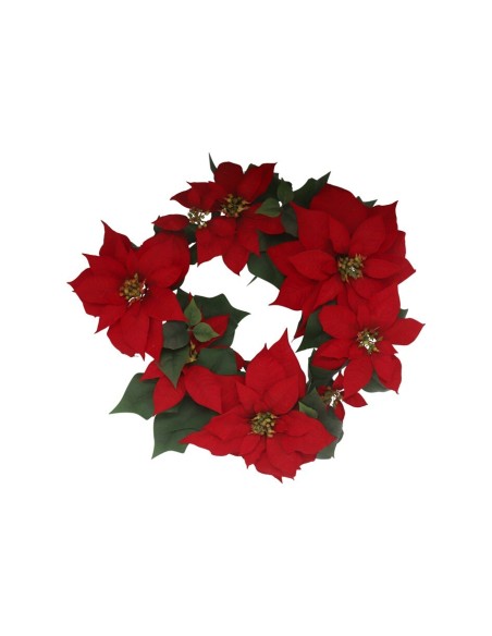 CORONA POINSETTIA 56CM (ROJA)