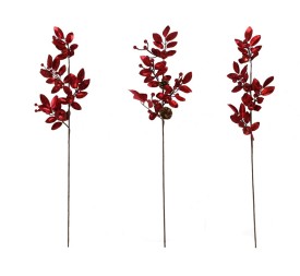 PICK HOJAS ROJO 3 SURTIDOS 74 CM