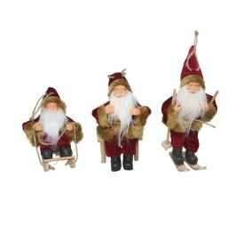 COLGANTE SANTA DECORADO BURDEOS 3 SRT 17 CM