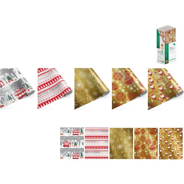 ROLLO PAPEL REGALO XMAS 0,70X2M 1