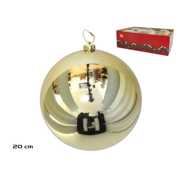 BOLA DE NAVIDAD BRILLO ORO 20CM