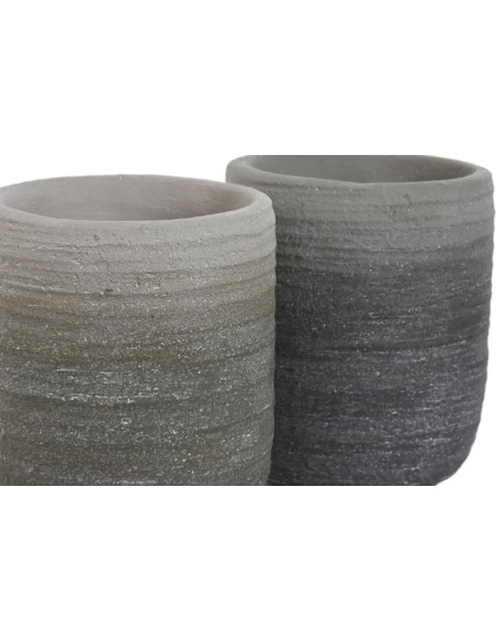 MACETERO SET 2 CEMENTO 17X17X20 DIFUMINADO 2 SURT.