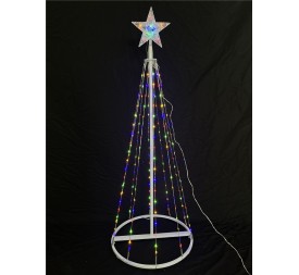 CONO CORTINA 190 LED MULTICOLOR 8 FUN. 120CM
