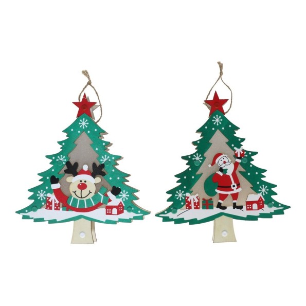 COLGANTE 1LED ARBOL NAVIDAD 18,8X21,2X2,5CM