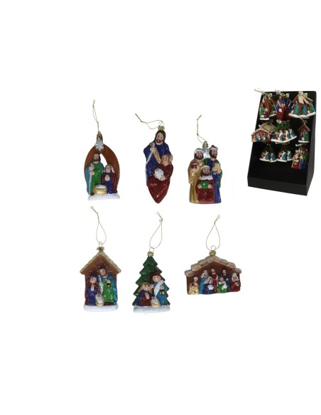 COLGANTE FIGURAS BELEN SURTIDOS 6,8X4,5X12 CM