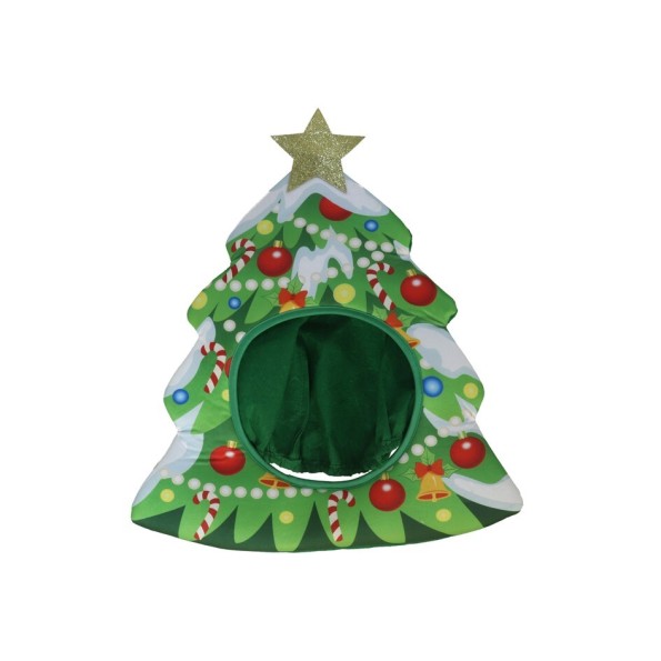 GORRO ARBOL NAVIDAD DECORADO 37X43,5CM