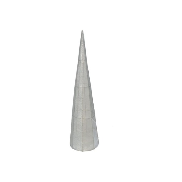 CONO METAL XMAS 120 LUCES 100CM PLATA