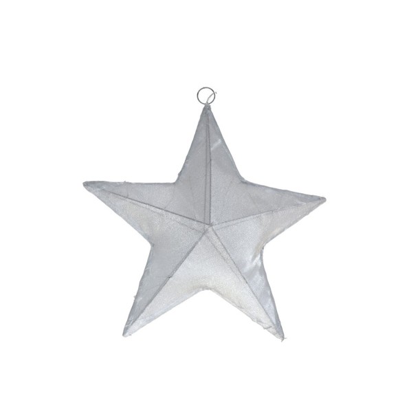 ESTRELLA METAL 40 LUCES 30CM PLATA