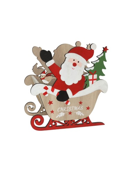 FIGURA SANTA CON TRINEO XMAS DECO 18X10X19 CM
