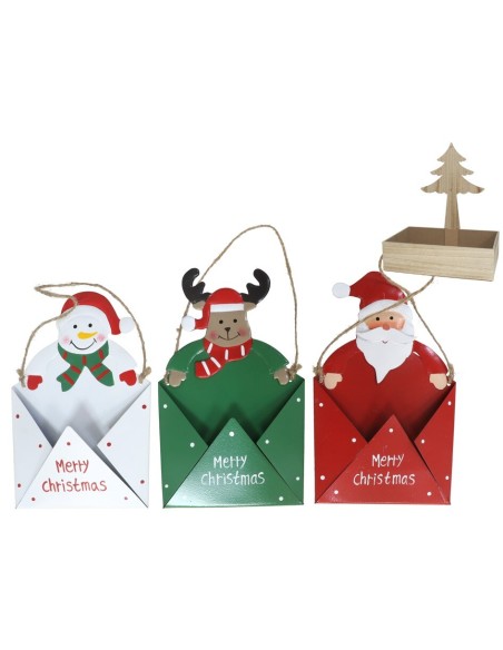 COLGANTE SOBRE DE CARTA CON FIGURA 16CM 3STD