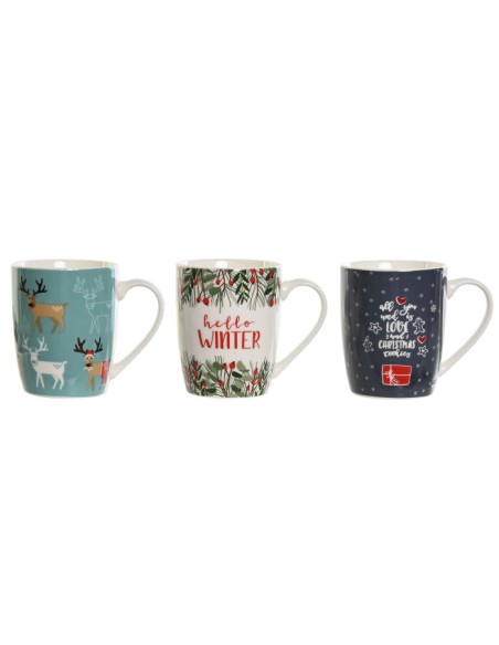 MUG PORCELANA 8,5X8,5X10,3 360ML 3 SURT.