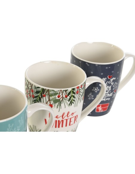 MUG PORCELANA 8,5X8,5X10,3 360ML 3 SURT.