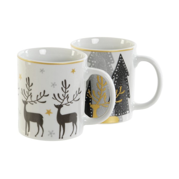 MUG PORCELANA 11X8X9,5 300ML RENOS 2 SURT.