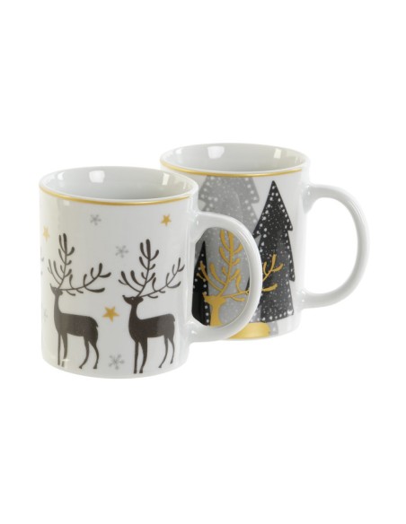 MUG PORCELANA 11X8X9,5 300ML RENOS 2 SURT.