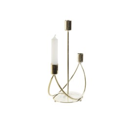 CANDELABRO METAL 22,5X10,5X28,5 BRILLANTE DORADO