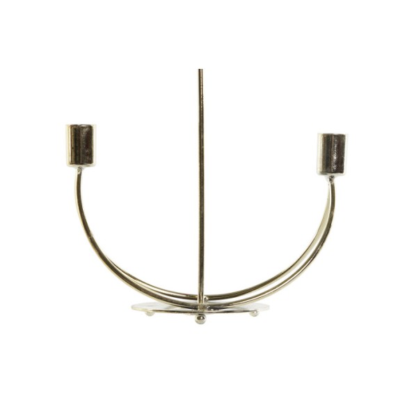CANDELABRO METAL 22,5X10,5X28,5 BRILLANTE DORADO