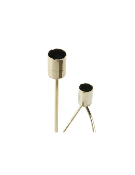 CANDELABRO METAL 22,5X10,5X28,5 BRILLANTE DORADO