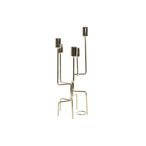 CANDELABRO METAL 11X11X32 BRILLANTE DORADO