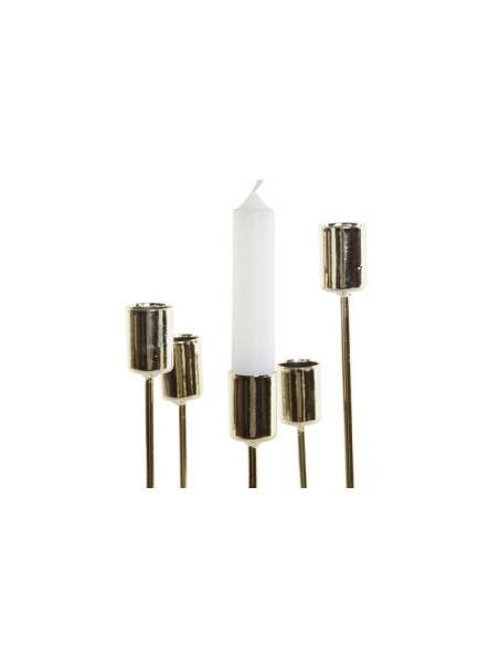 CANDELABRO METAL 11X11X32 BRILLANTE DORADO