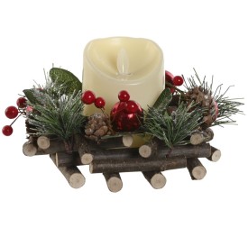 VELA LED PE 18X18X11 ROJO