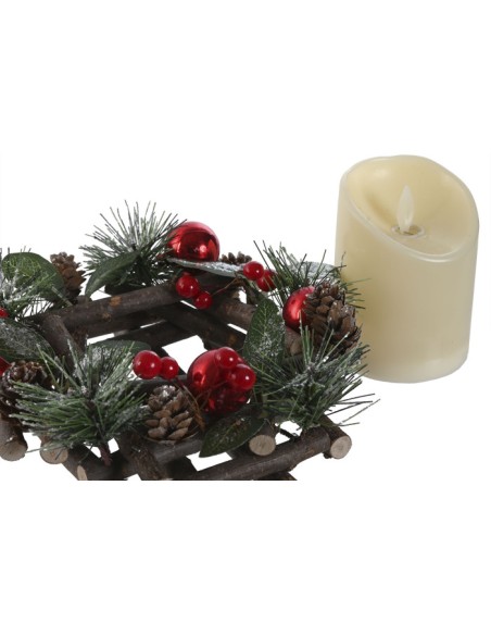 VELA LED PE 18X18X11 ROJO