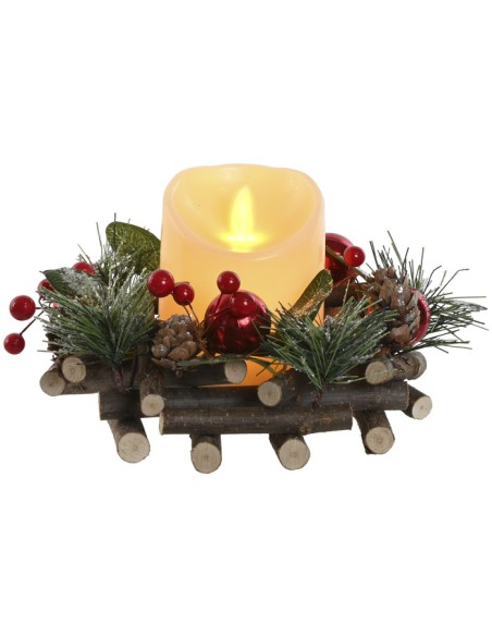 VELA LED PE 18X18X11 ROJO