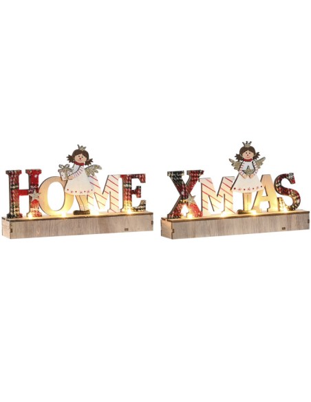 DECORACION LUMINOSA LED MDF 22X4,5X13 2 SURT.