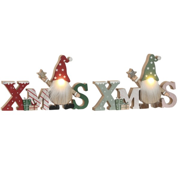 DECORACION LUMINOSA LED 23X3,5X14 GNOMO 2 SURT.