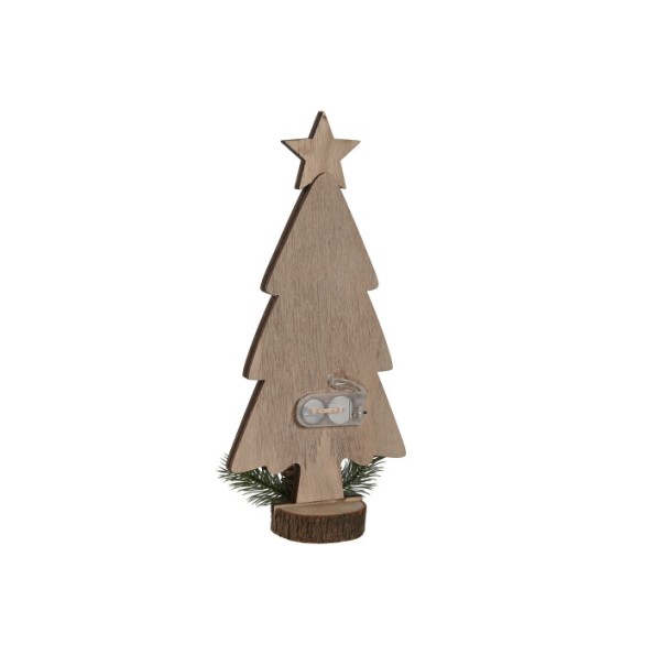 DECORACION LUMINOSA LED MDF 14X7X30 ARBOL 2 SURT.