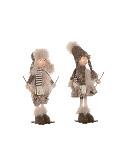 FIGURA POLIESTER 20X12X46 NIÑO NIÑA SKI 2 SURT.